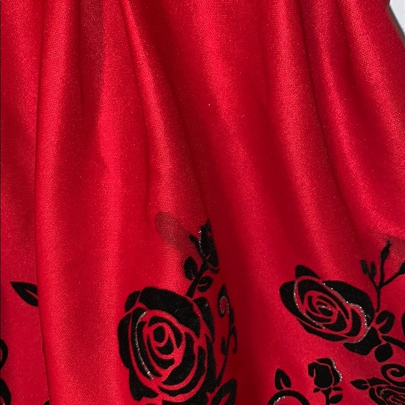 Knit Works Red Rose Girls Dress - Picture 4 of 7